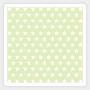 Mint Green White Star Pastel Color Pattern Sticker